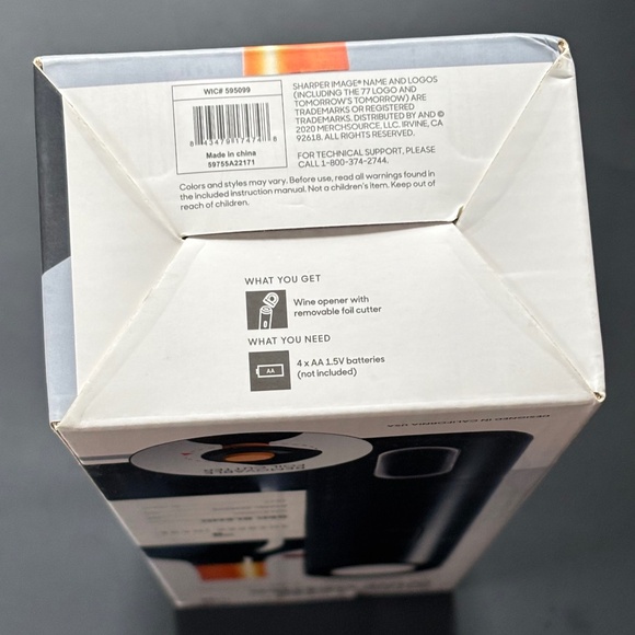 Sharper Image Automatic Universal Wine Bottle Opener w/ Foil Cutter NEW - Picture 6 of 6